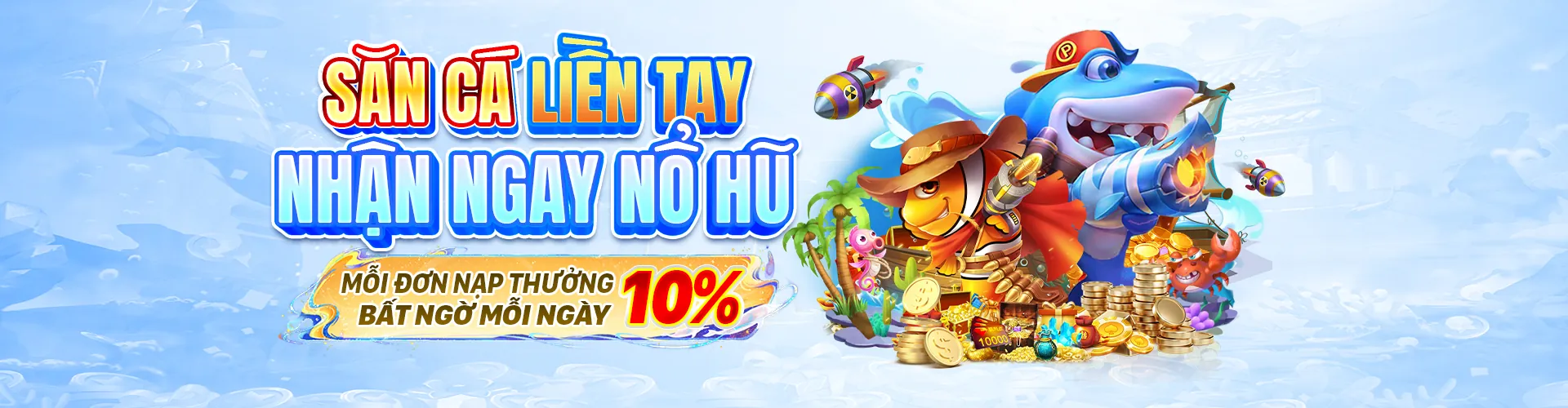 Hình ảnh đại dương rực rỡ với các loài cá và xạ thủ đang săn cá tại WY88